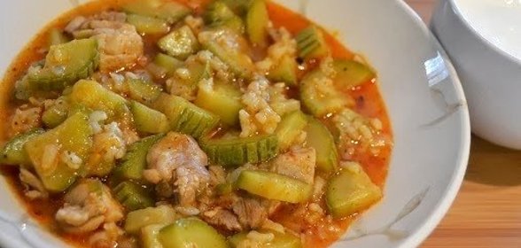 Жаркое из кабачка с куриной грудкой