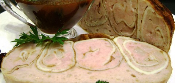 Курица, фаршированная яичными блинчиками «Праздничная». Тест-драйв с «Окраиной»