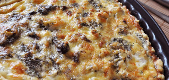 Куриный киш с грибами