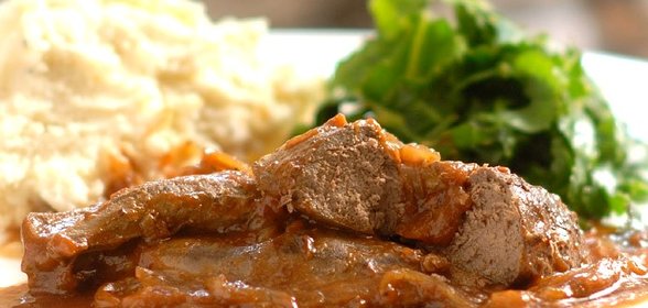 Говяжья печенка в стиле барбекю