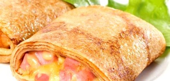 Блинчики с ветчиной и сыром