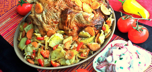 Пряная курочка на банке с пивом