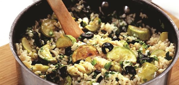 Ризотто с кабачками и фетой