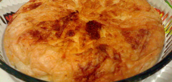 Сваренный пирог (su böreği)