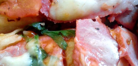 Пицца с маслинами и маасдамом