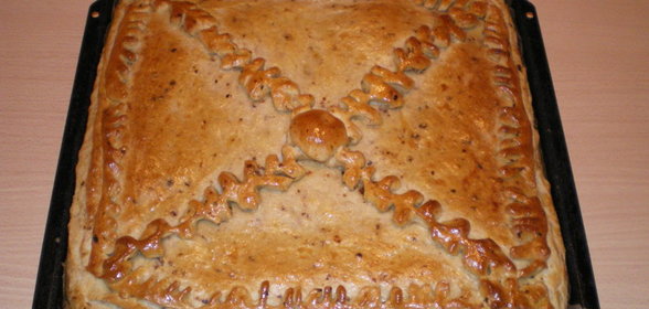 Простой пирог с пангазиусом и рисом