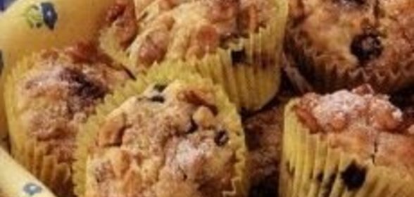 Апельсиновые кексы с черникой и грецкими орехами