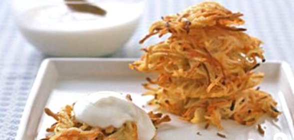 Латкес из картофеля и моркови