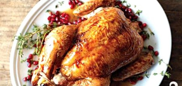 Жареная курица с гранатом