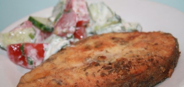 Ароматные жареные стейки лосося