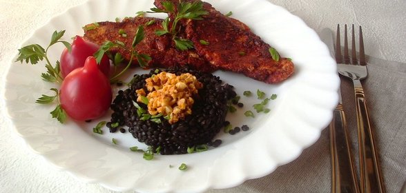 Куриная грудка с чечевицей. По Стендалю-«Красное и черное»