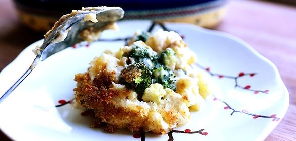 Запеканка из брокколи и цветной капусты