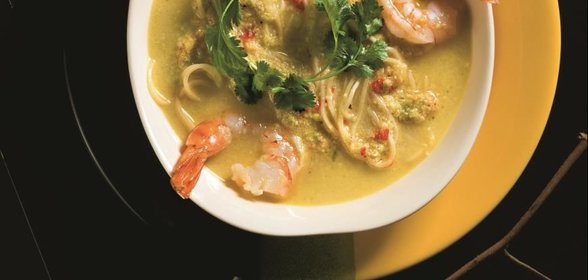 Суп с вермишелью и креветками