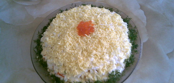 Салат Креветка+икра