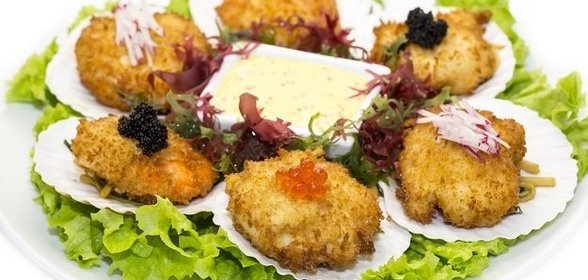 Гребешки в кляре