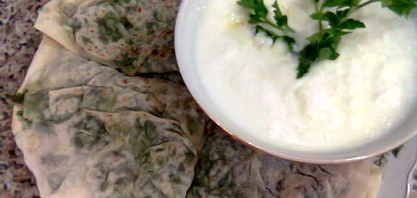 Кутабы с зеленью