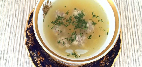 Суп с фрикадельками и булгуром