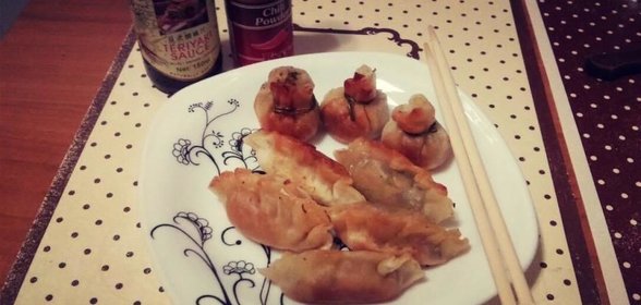 Китайские вонтоны с овощами