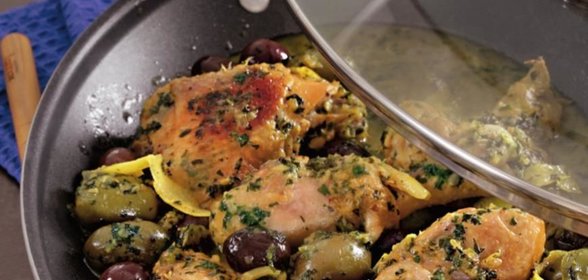 Тажин из курицы с солеными лимонами