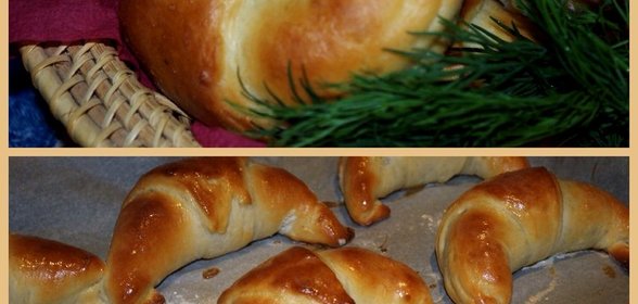 Рогалики с сыром фета и зеленью