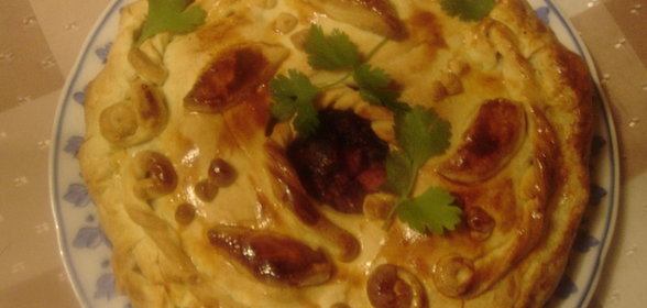 Английский мясной пирог с красной фасолью