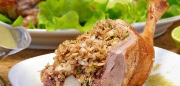 Запечённая в духовке утка с соусом из крыжовника (рецепт леди Кларк из Тиллипрони)