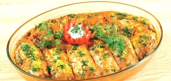 Постные голубцы с грибами