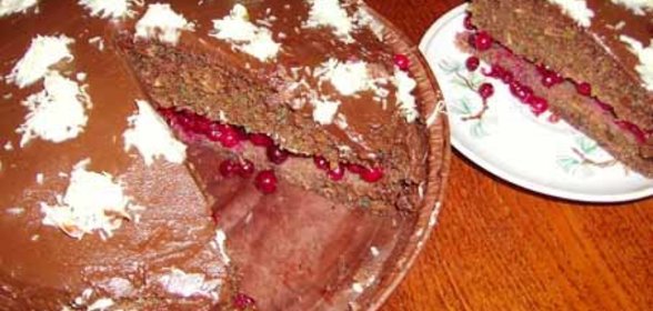 Торт шоколадно-кокосово-бручничный