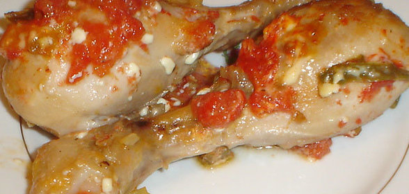 Курочка запеченная с овощами