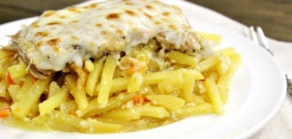 Картофельная запеканка с курицей
