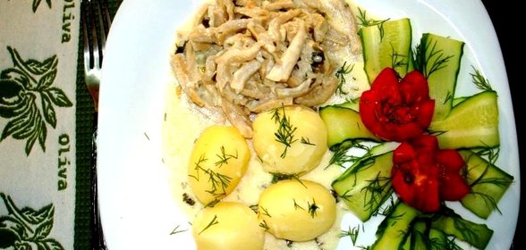 Рубец в соусе