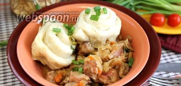 «Штрудели» с тушёной капустой