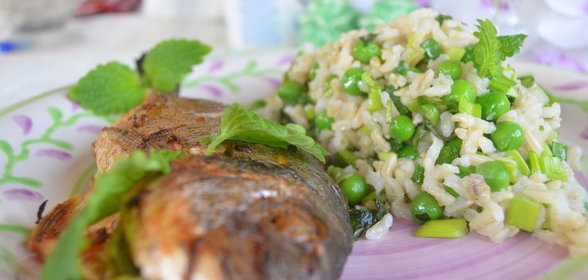Дорадо запеченная в соусе из лайма с коричневым рисом МИСТРАЛЬ