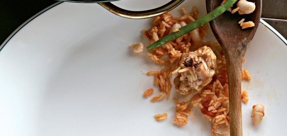 Валенсийская паэлья с кроликом