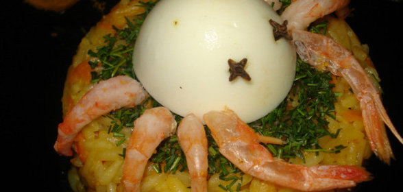 Плов с креветками