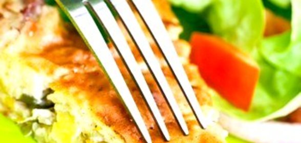 Киш с черемшой и козьим сыром