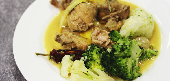 Рагу из кролика в белом вине