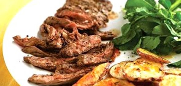 Говяжий стейк с пикантным картофелем