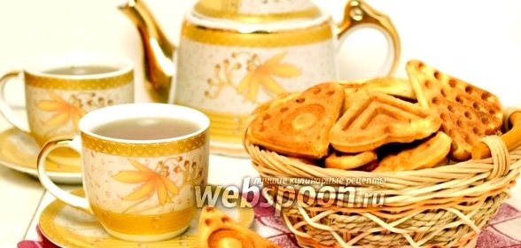 Печенье в «вафельнице» на плите