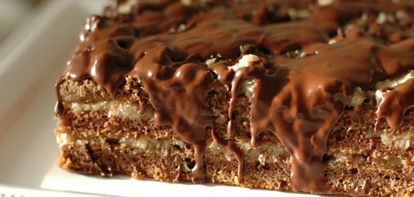 Шоколадный торт с немецкой шоколадной глазурью