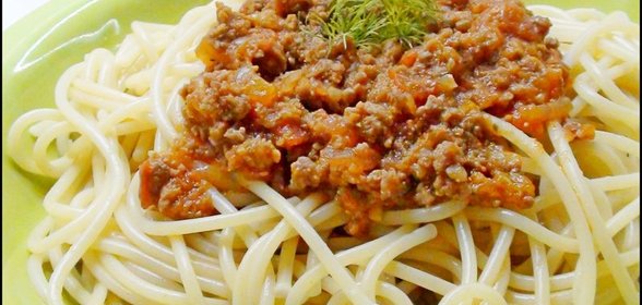 Спагетти с соусом болоньезе. Тест-драйв