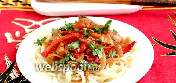 Лапша со свининой по-азиатски