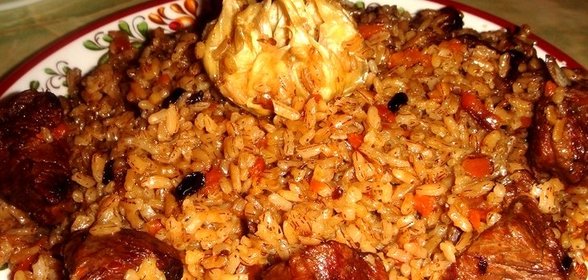 Плов с чесноком