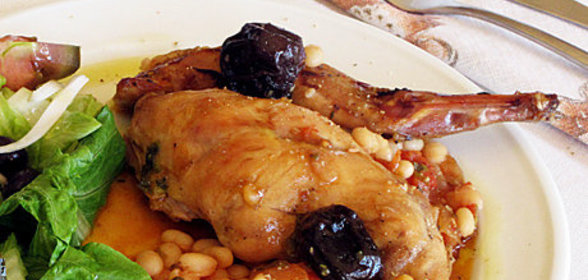 Мятный кролик с фасолью