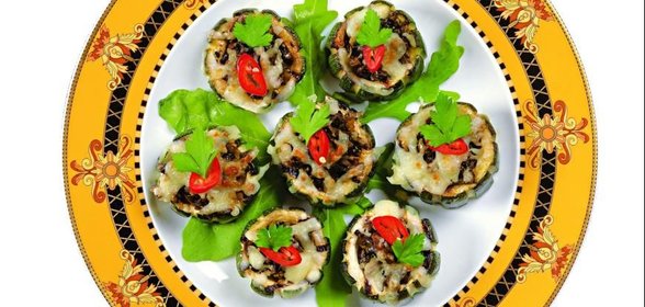 Цуккини с грибами и портобелло