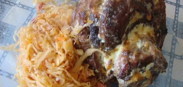 Квашеная капуста тушеная (к рульке)