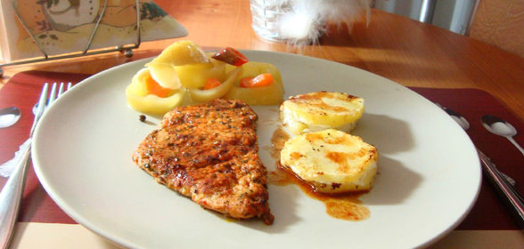 Идеальный гарнир для нежного филе курочки-картофельные сэндвичи