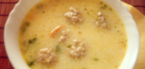 Сырный суп с фрикадельками