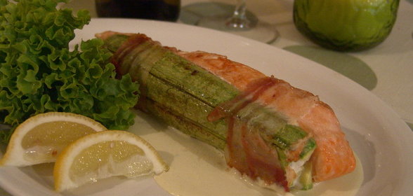 Семга с кабачком