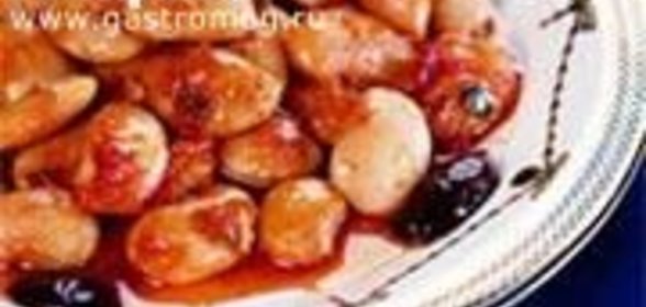 Гигантес яхни (рагу из гигантской фасоли)